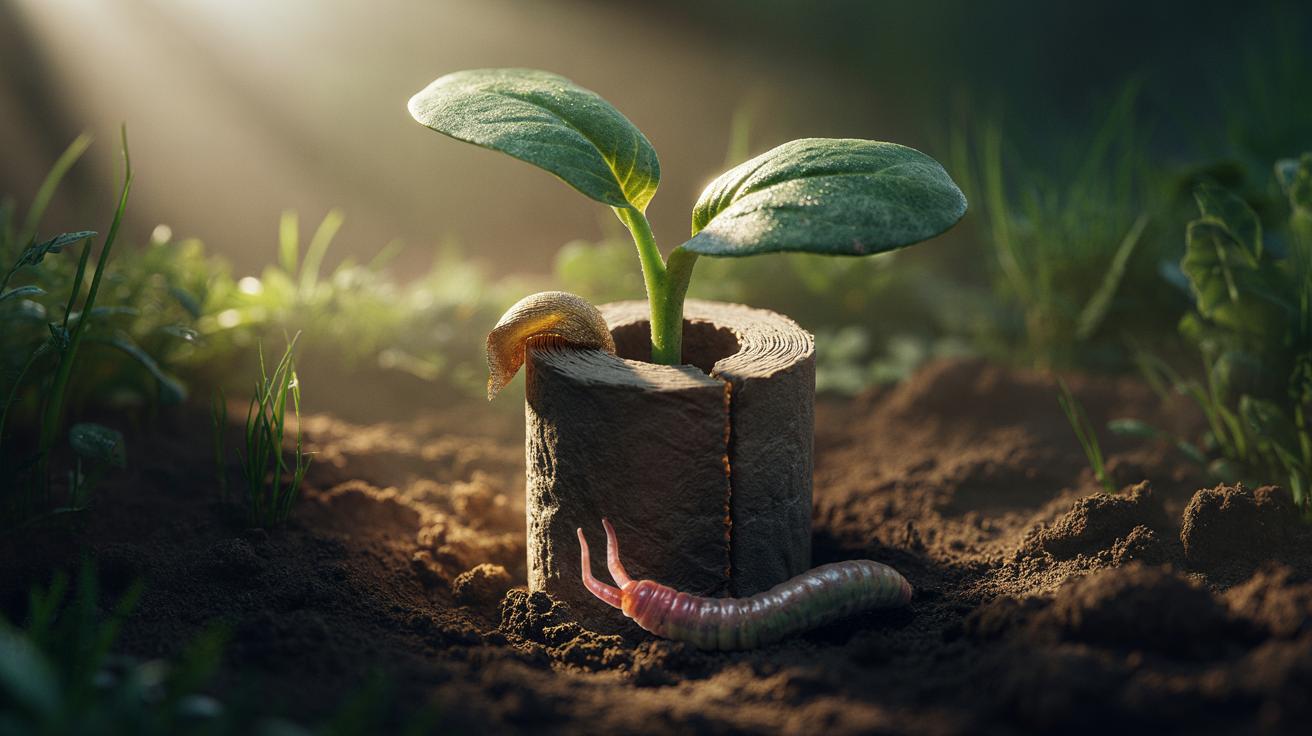 The cardboard-roll collar that protects seedlings: how simple barriers block crawling pests