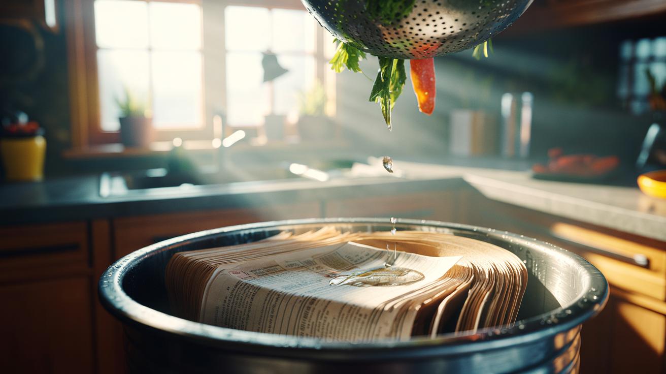 The newspaper-lining keeps bins odour-free: how layered paper absorbs moisture fast