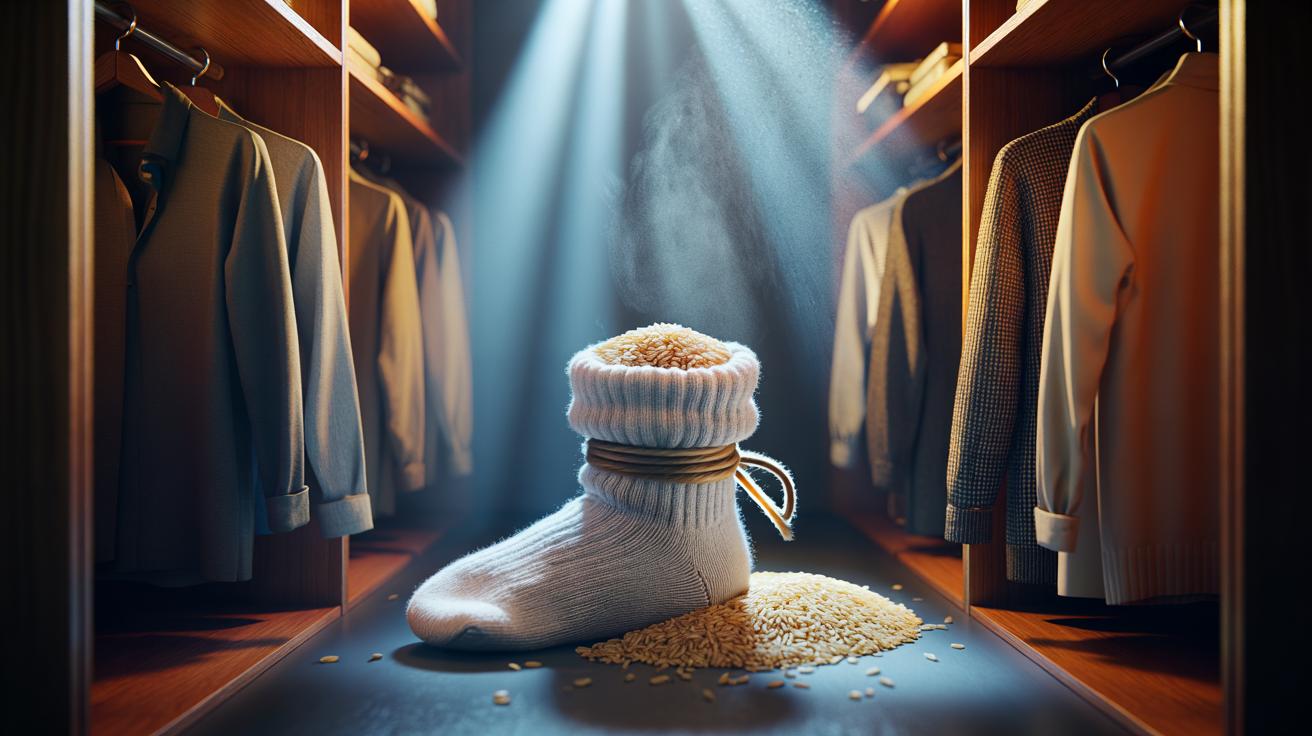 The rice-filled sock that absorbs wardrobe moisture: how grains draw in excess humidity