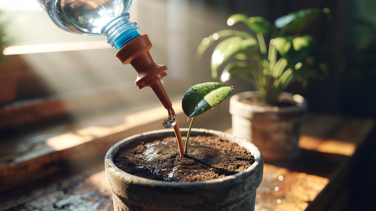 The slow-release watering spike that revives dry pots: how steady moisture prevents root stress